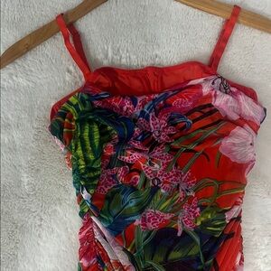 Kimcine Curve Red Mesh dress